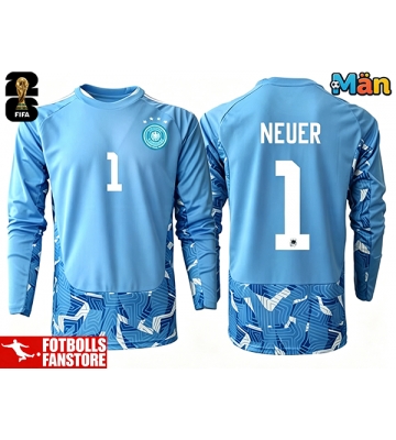 Tyskland Manuel Neuer #1 Målvakt Bortatröja VM 2026 Långärmad